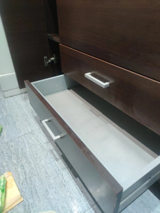 Conjunto Mueble Baño Madera y Cristal