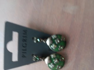 Pendientes Pilgrim Verdes Flores