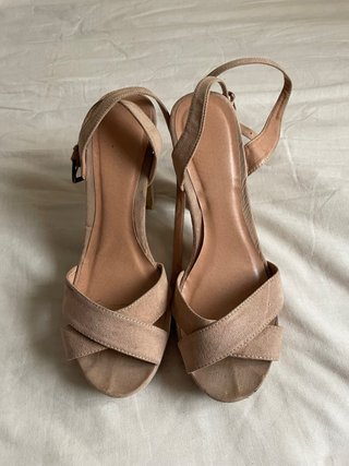 Tacones beige/rosa