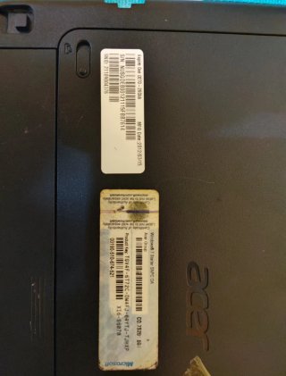 Portátil Acer Aspire one