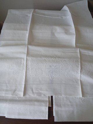 Set 6 Asciugamani Lino Ricamo Fiorentino