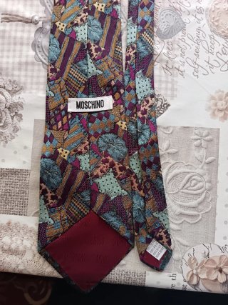 Cravatta Moschino Vintage Fantasia Multi 100% Seta