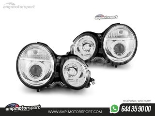 FAROS DELANTEROS OJOS DE ANGEL PARA MERCEDES CLASE E W210