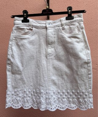 Falda vaquera blanca Tchibo Talla 36