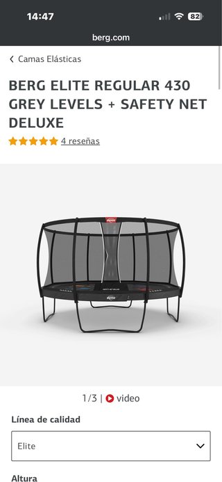 Cama elastica profesional Berg elite regular 430