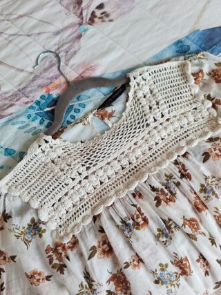 Blusa Zara Woman floral boho Talla L