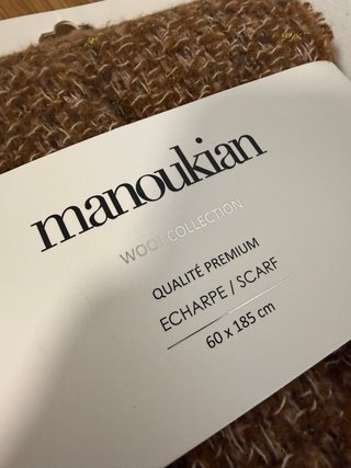 Bufanda Lana Manoukian Colección Premium Marrón