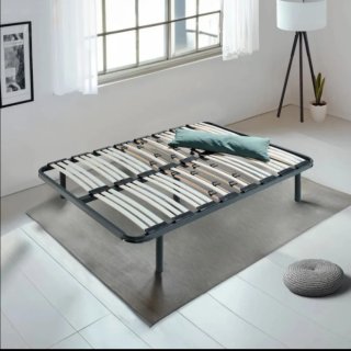 Base Cama Metálica Negra 150x190cm