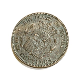 Moneda 10 céntimos 1878 Alfonso XII