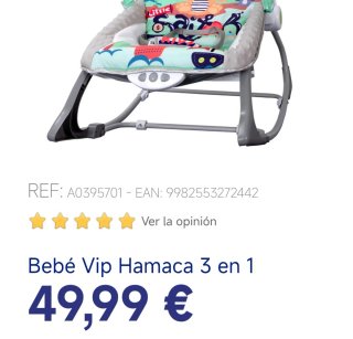 Hamaca bebé 3 en 1 Juguettos
