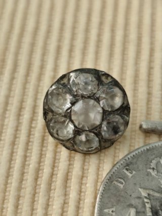 3 Botones Antiguos Plata