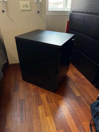 Cómoda IKEA MALM 2 cajones negro-marrón 40x55cm