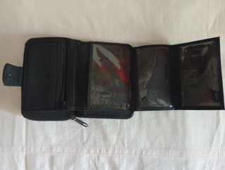 Cartera Monedero Vintage Ledamoda Negra