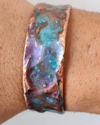 Bracciale in Rame Martellato