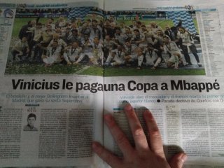 Periodico R.Madrid campeón 6a supercopa de Europa