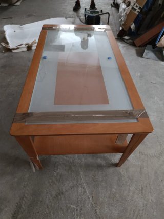 Mesa de centro madera y cristal
