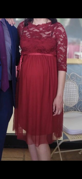 Vestido premamá ceremonia Mama Licious rojo