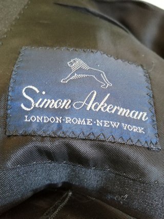 Abito Simon Ackerman 100% Lana Vergine Nero