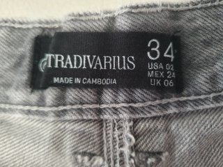 Shorts vaqueros grises Stradivarius 34