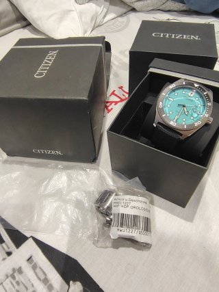Reloj Citizen Eco Drive Esfera Turquesa full set