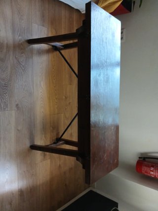 Mesa plegable madera y metal