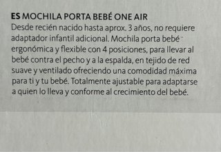 Mochila Portabebés Babybjorn One Air