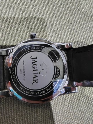 Reloj Jaguar Negro y Plateado full set