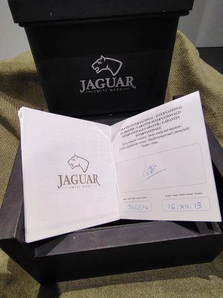 Reloj Jaguar Negro y Plateado full set