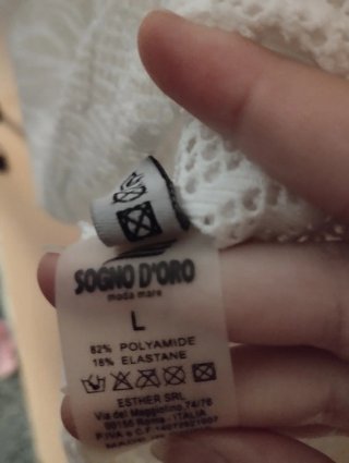 Copricostume pizzo bianco TL L