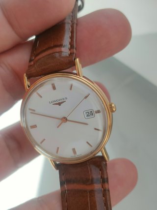 Reloj Longines Dorado y Marrón