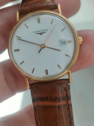 Reloj Longines Dorado y Marrón
