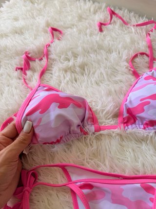 Bikini mimetico rosa taglia M