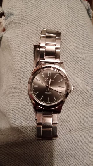 Reloj Geneva Negro y Plateado