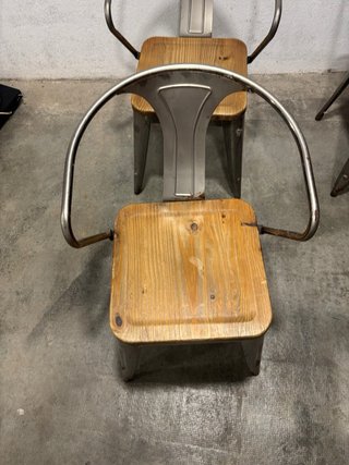 Lote 5 Sillas Vintage Industriales Apilables