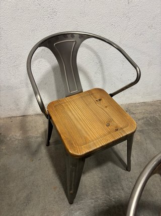 Lote 5 Sillas Vintage Industriales Apilables