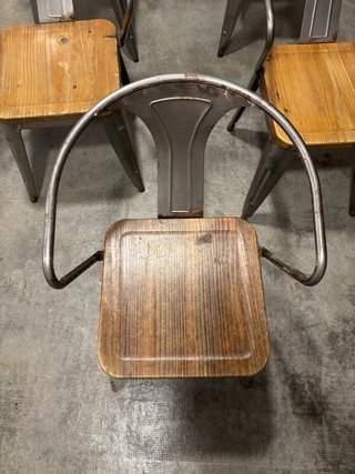 Lote 5 Sillas Vintage Industriales Apilables