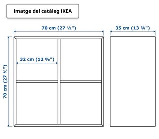2 módulos de Almacenaje Ikea EKET gris.