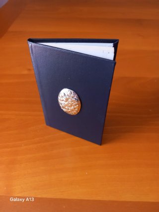 Agendina da borsetta con decoro argento