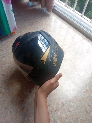 Casco de moto BTD negro