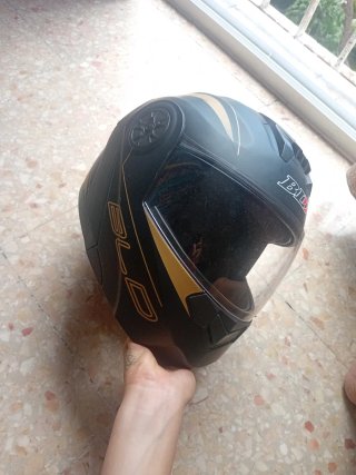 Casco de moto BTD negro