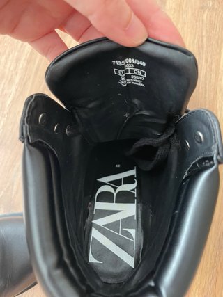 Botines negros de piel con plataforma