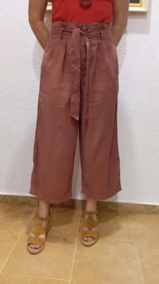 Pantalón culotte talle alto