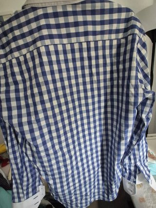 Camisa de cuadros azul y blanca Talla M