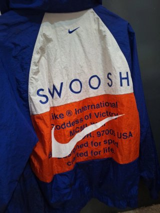 Cortavientos Vintage Nike Azul Naranja