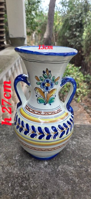 Jarrón Antiguo Talavera Cerámica