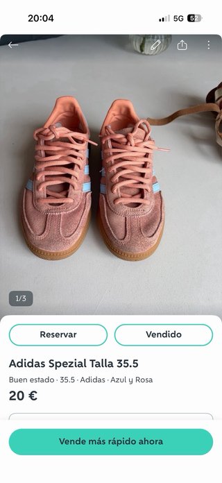 Adidas Spezial Azul Marino y Rosa Talla 35.5