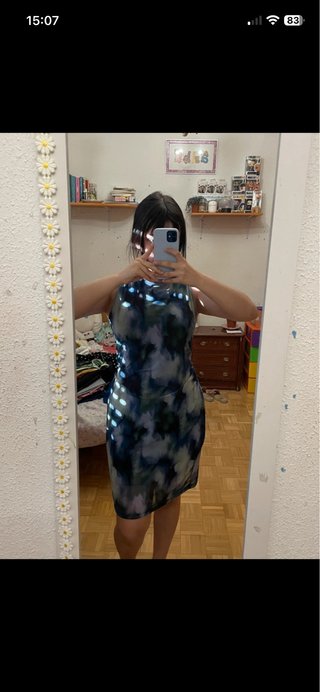 Vestido corto tirantes estampado