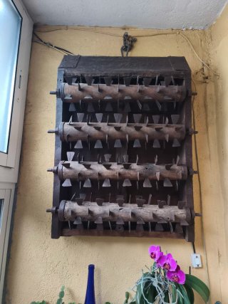 Trillo de rodillos metálicos antiguo