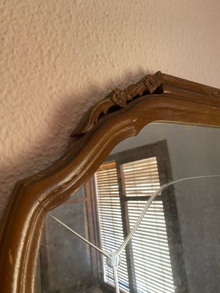 Espejo grande antiguo de madera