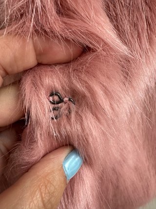 Abrigo pelo rosa talla XS